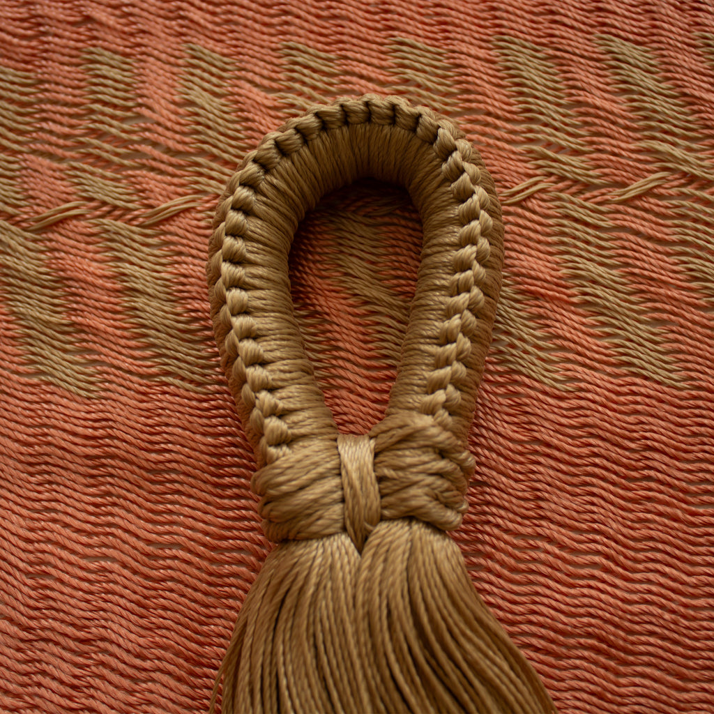 Hamaca Doble Tejido Nylon Matrimonial Bronce-Rosa