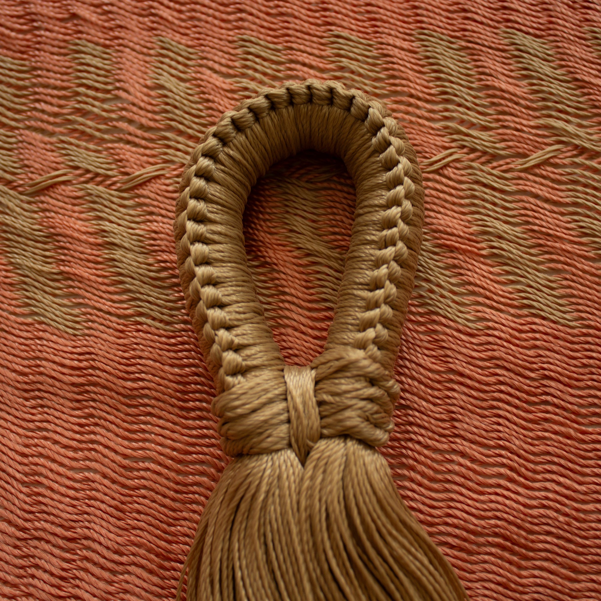 Hamaca Doble Tejido Nylon Matrimonial Bronce-Rosa