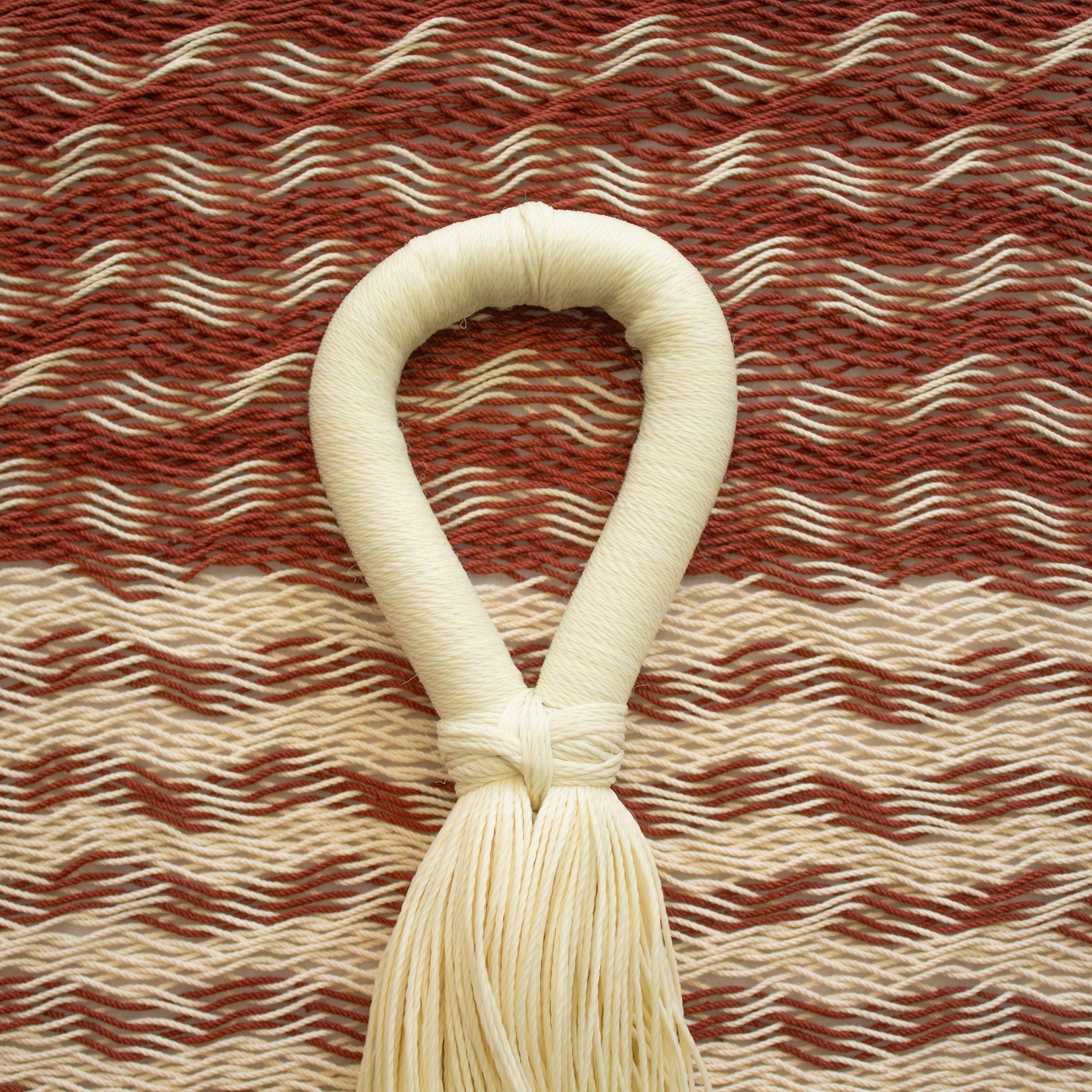 Hamaca Tradicional de Algodón Rojo vino-natural Matrimonial