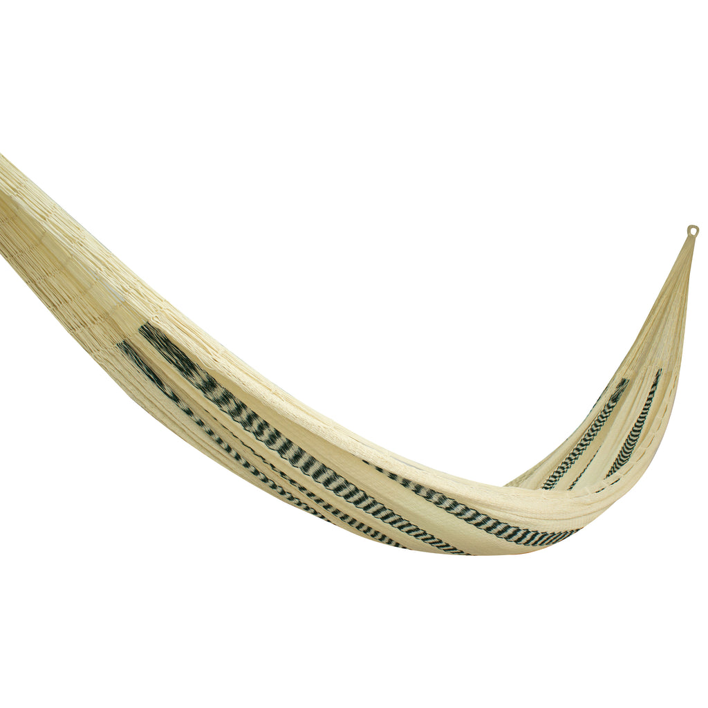 Hamaca Doble Tejido Nylon Matrimonial Natural- Verde