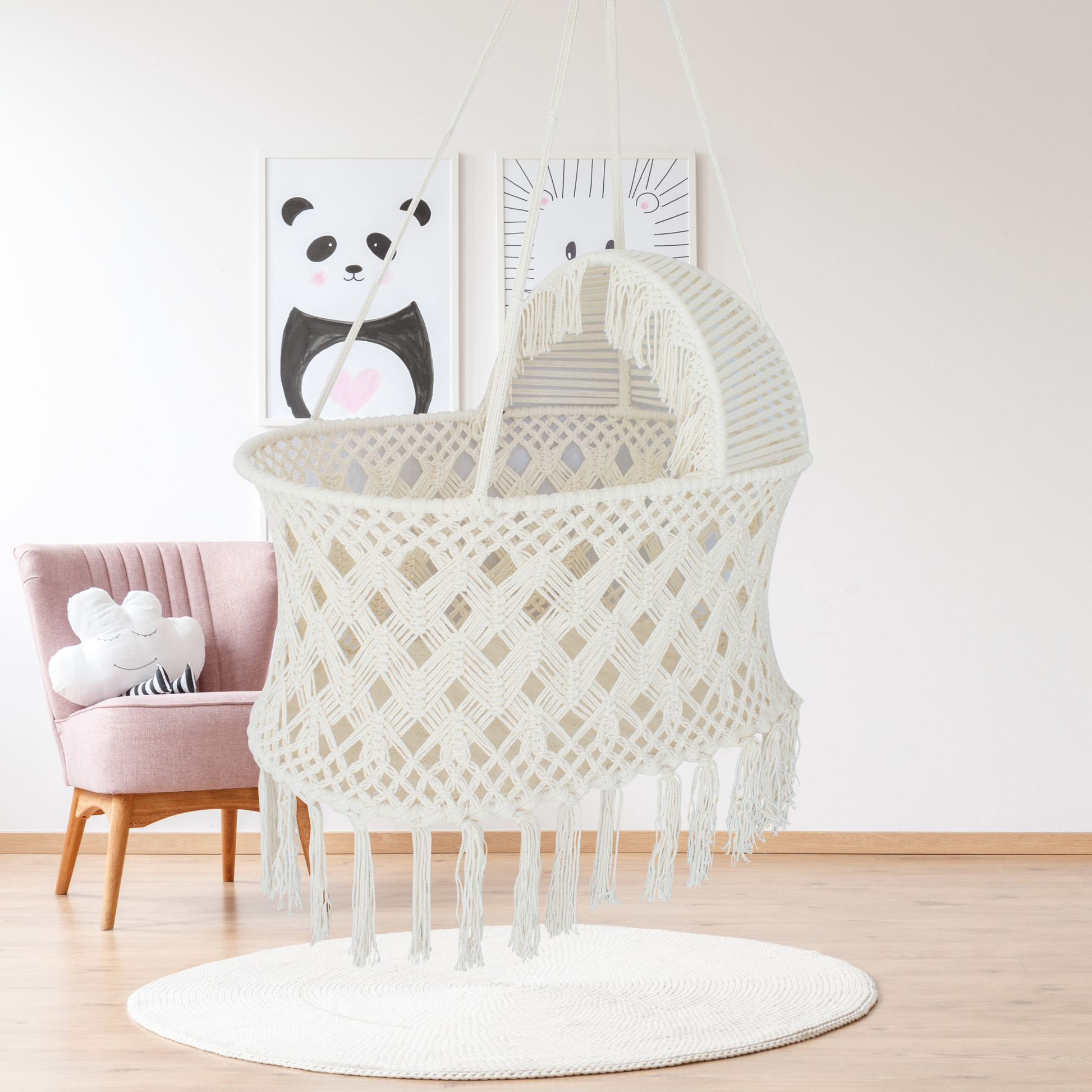 Moisés Natural Bebito Lindo Macrame