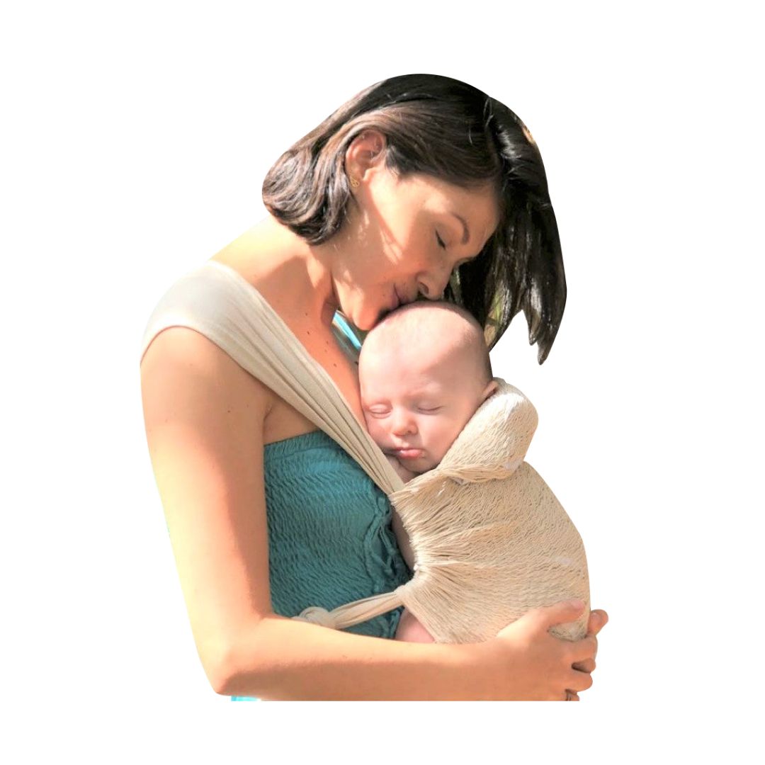 Hamaca artesanal para portear a bebé