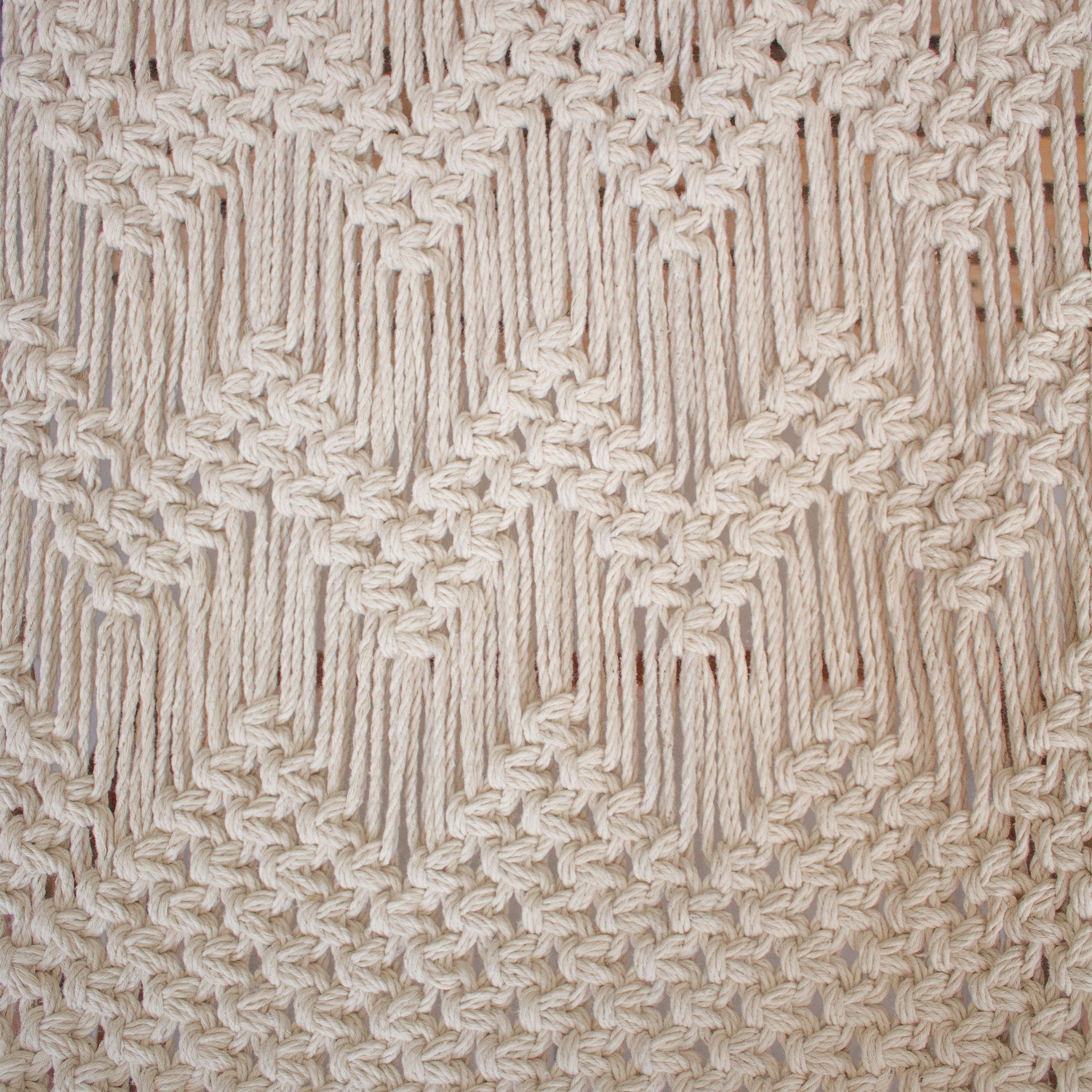 Silla Mecedora Macramé Natural