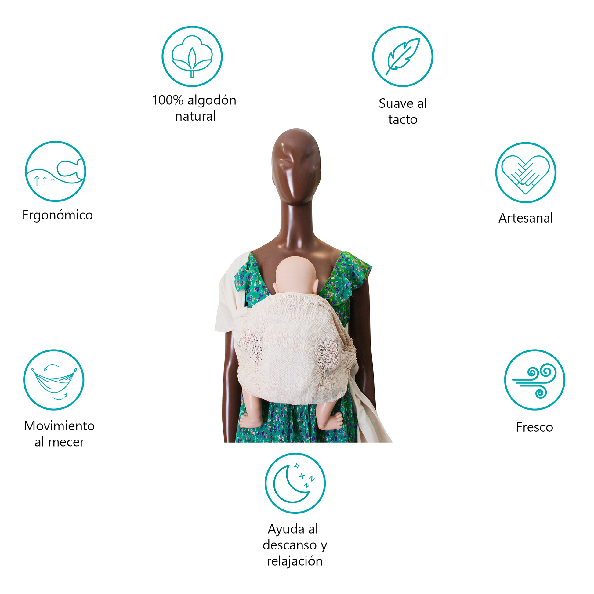 Hamaquita de porteo bebé Agustín