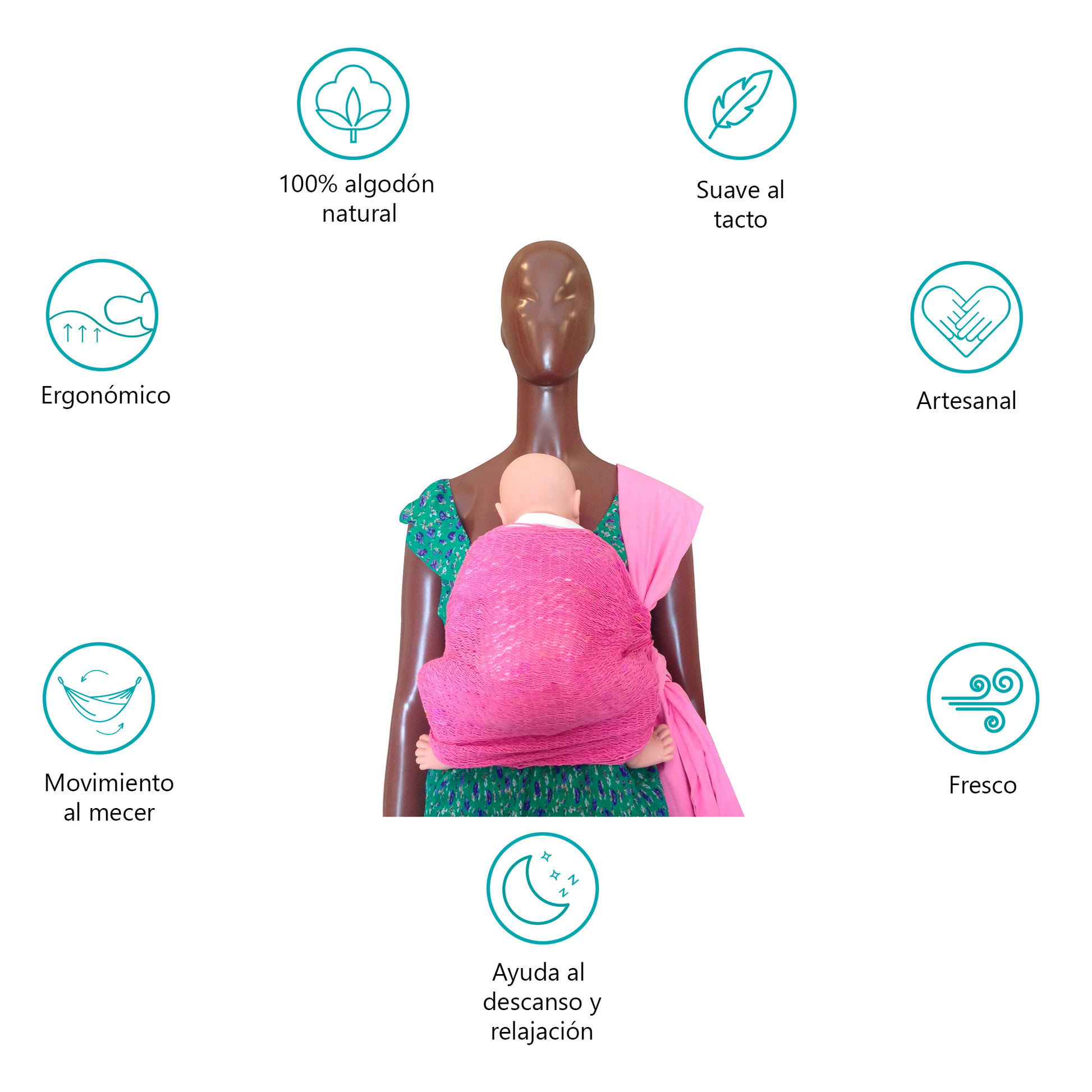 Hamaquita de porteo bebé Agustín