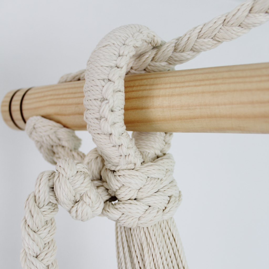 Columpio Maya con Flecos Algodón Natural
