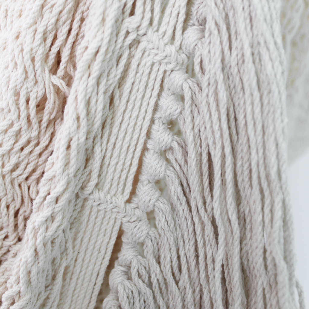 Columpio Maya con Flecos Algodón Natural