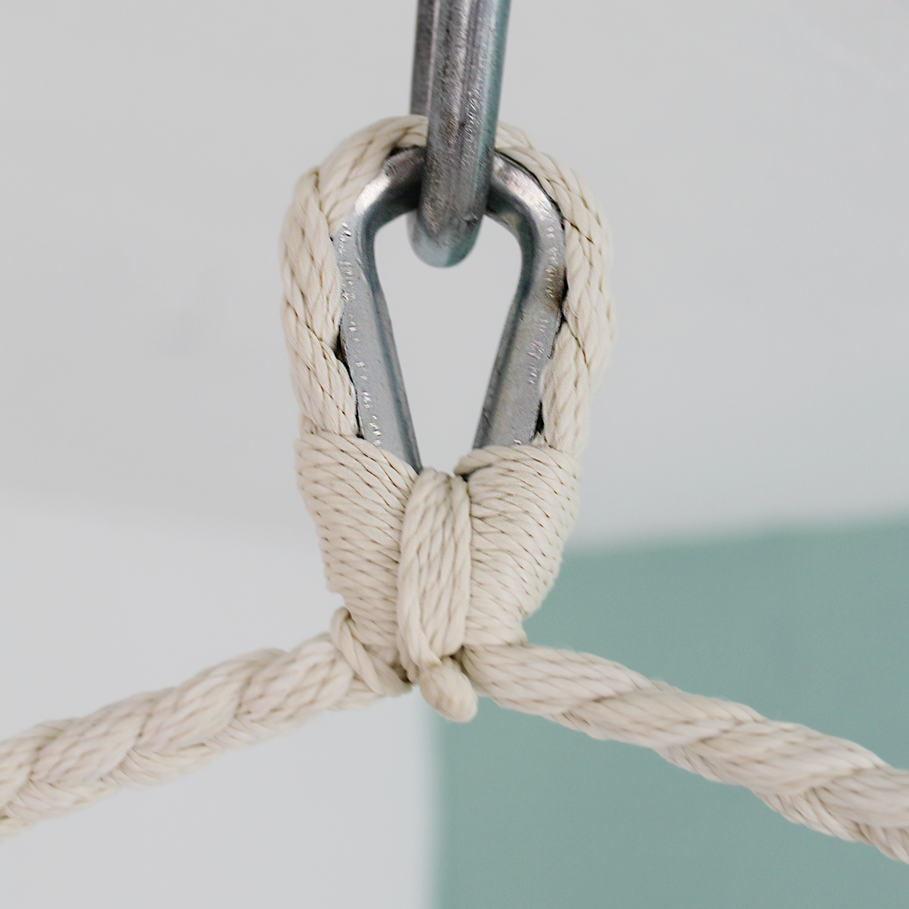 Columpio Maya con Flecos Algodón Natural