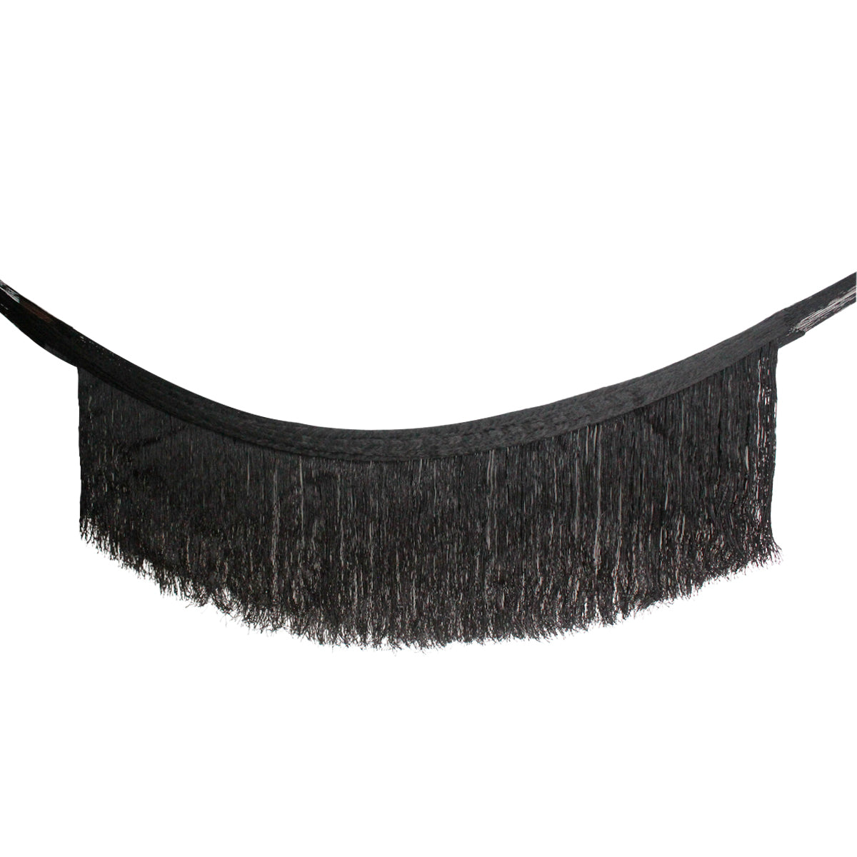 Hamaca Fashion con Flecos Negra Nylon Estándar