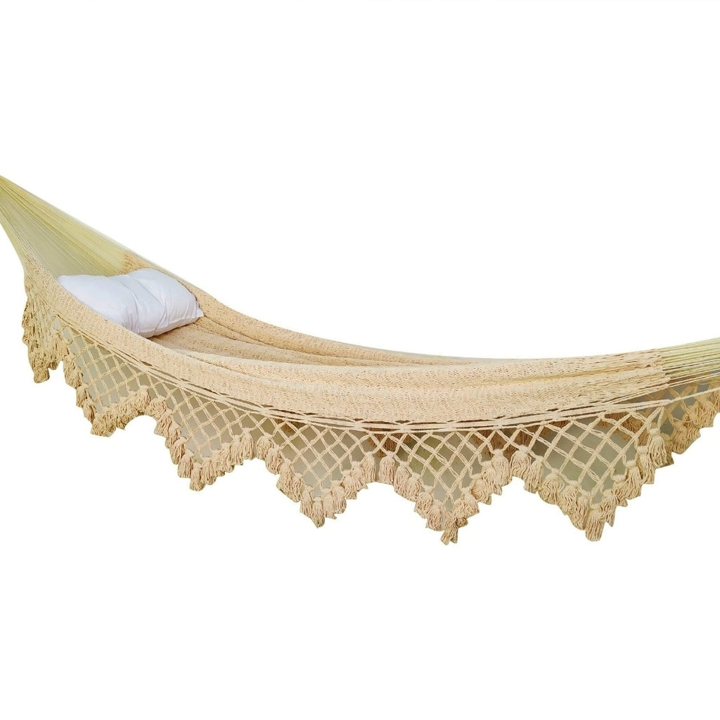 Hamaca Marquesa con Macramé Natural Estándar