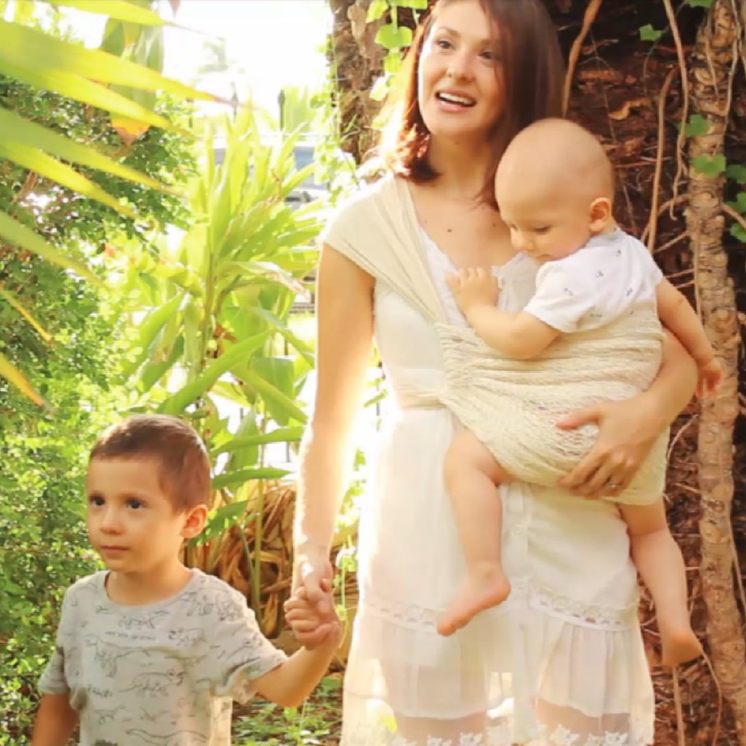 Hamaca artesanal porta bebé fresca y ergonómica