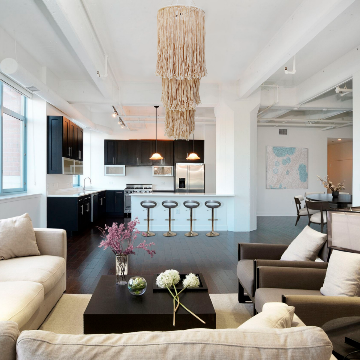 Lámpara Lianas Natural Macramé