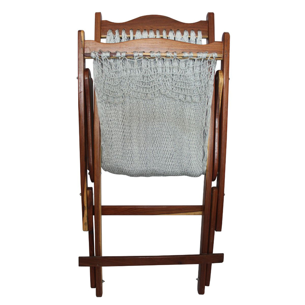 Silla Mecedora con Ganchillo Plata