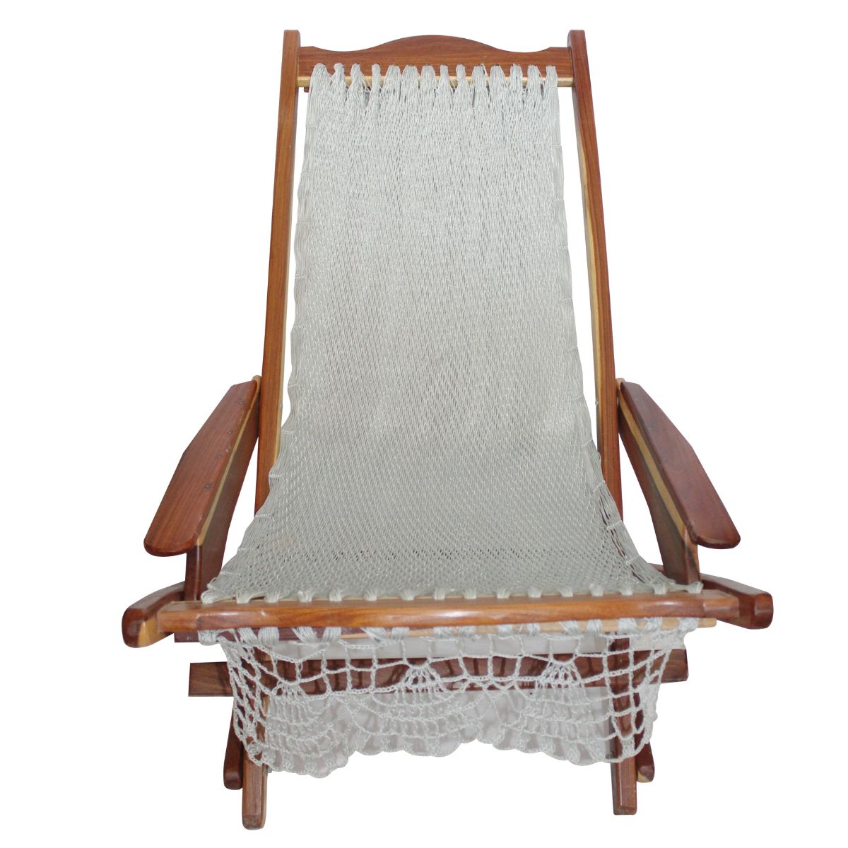 Silla Mecedora con Ganchillo Plata