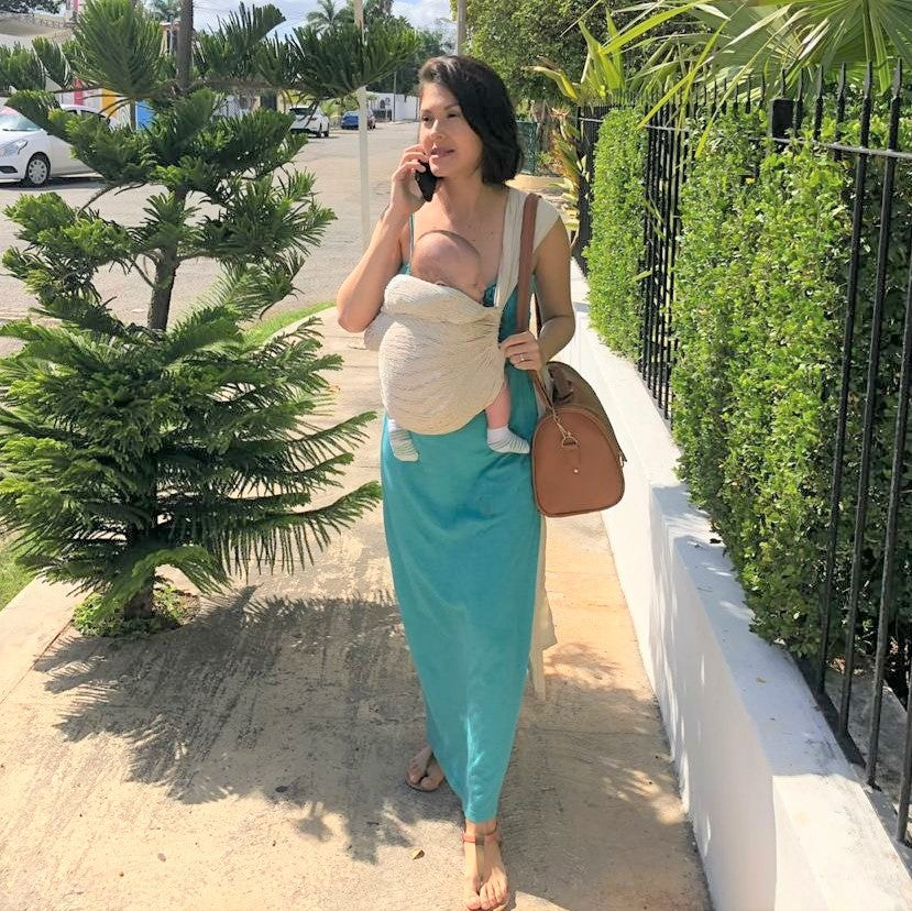 Hamaca artesanal porta bebé fresca y ergonómica