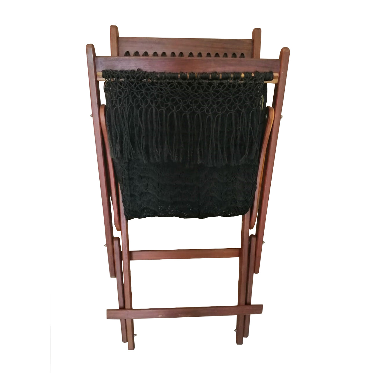 Silla Mecedora con Macramé