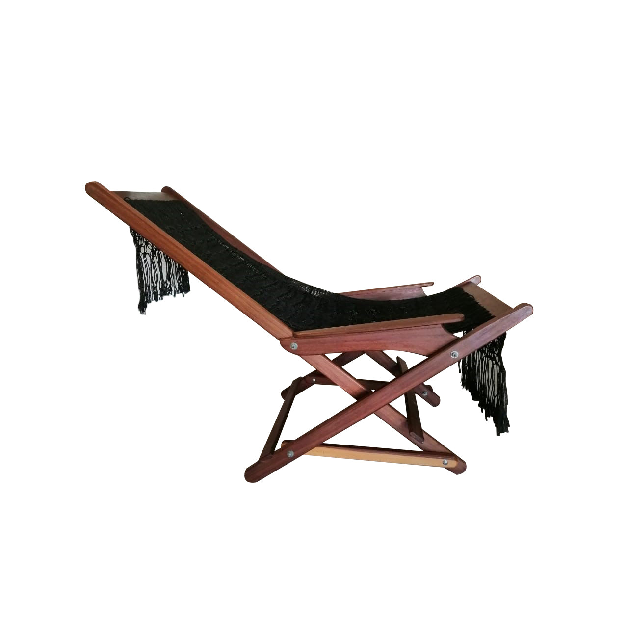Silla Mecedora con Macramé