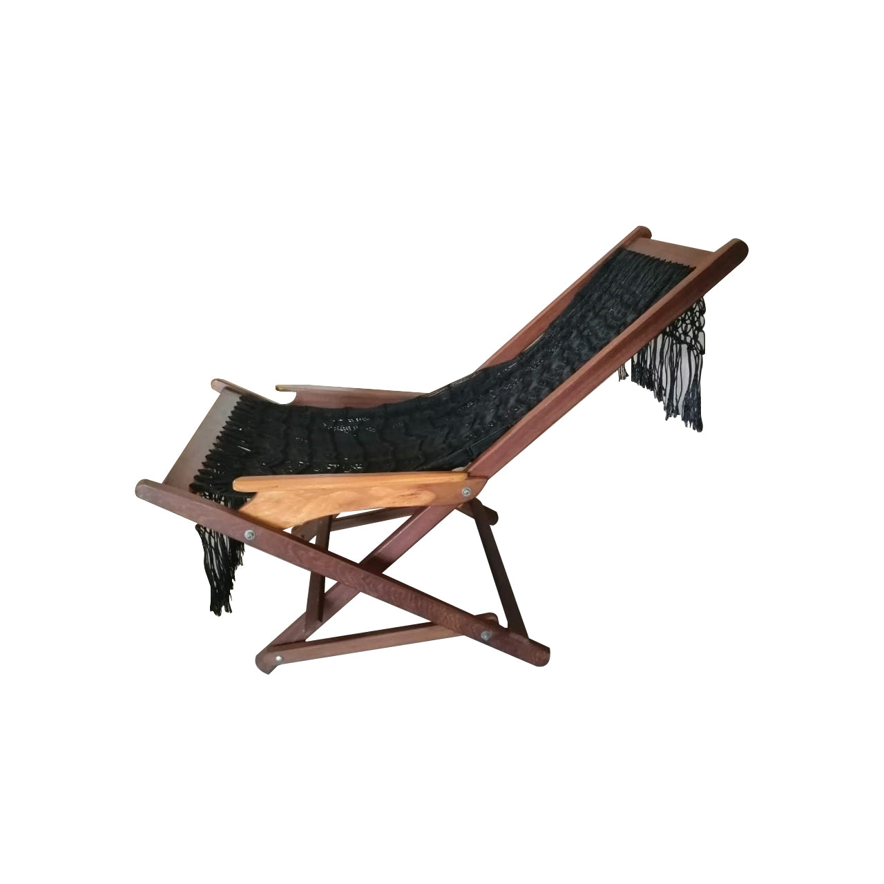 Silla Mecedora con Macramé